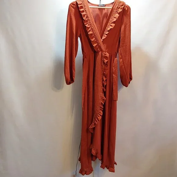 blue dress for baby girl 70s Vintage Embroidered Flower Trim Boho Orange Mini Dress XXS –  rollwithitvintage main image 1
